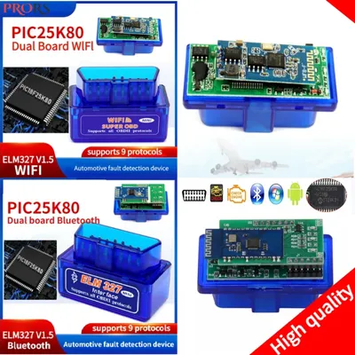 Latest Bluetooth/WiFi Double PIC18f25k80 Chip ELM327 V1.5 OBD2 obd Scanner Universal Disgnostic Tool