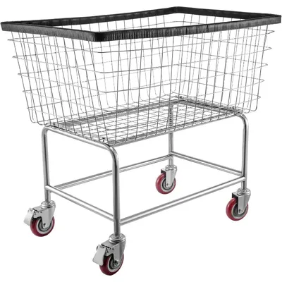 Wire Laundry Cart, Wire Laundry Basket with Wheels, Commercial Wire Laundry Basket Cart, Steel