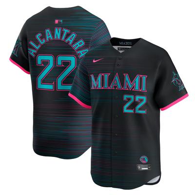 Miami Marlins Nike MLB City Connect Limited Trikot – Schwarz – Sandy Alcantara – Herren Image