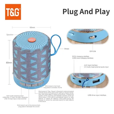Portable Wireless Mini Subwoofer Bluetooth Speaker Sound Box Music Bass Radio FM Woofer Small