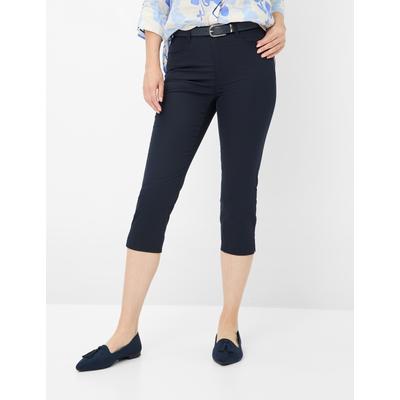 3/4-Hose BRAX "Style MARY C", Damen, Gr. 40K (20), Kurzgrößen, blau (navy), 76% Baumwolle, 21% Polyamid, 3% Elasthan, Hosen Image
