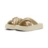 Sandale PUMA "Leadcat Platform Metallic Sandalen Damen", Gr. 38, gold light sand beige, Obermaterial: Synthetik; Futter: Textil; Innensohle: Synthetik; Laufsohle: Synthetik, Schuhe