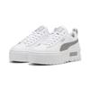 Sneaker PUMA "Mayze Glitter Sneakers Mädchen", Kinder, Gr. 38.5, weiß (weiß silber metallic), Obermaterial: Synthetik, Textil; Futter: Textil; Innensohle: Textil; Laufsohle: Thermoplastischer Gummi, Schuhe