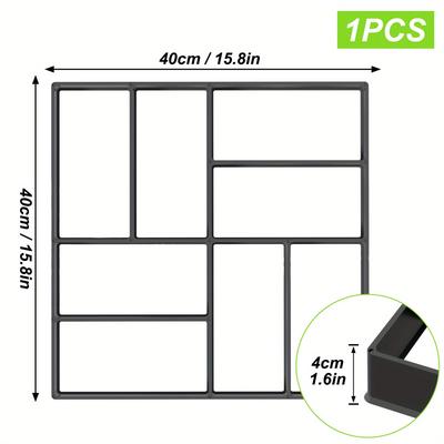 TEMU 2pcs Garden Path Mold Sidewalk Pattern Template Mold Brick Mold Garden Casting Mold Sidewalk Concrete Mold Paving Mold Concrete Paving Multiple Models Optional Diy Image