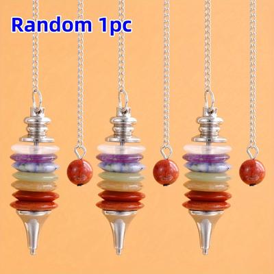 TEMU 1pc, Natural 7 Pendant - Natural 7 Pendant - Unique Pendant, Grounding Image