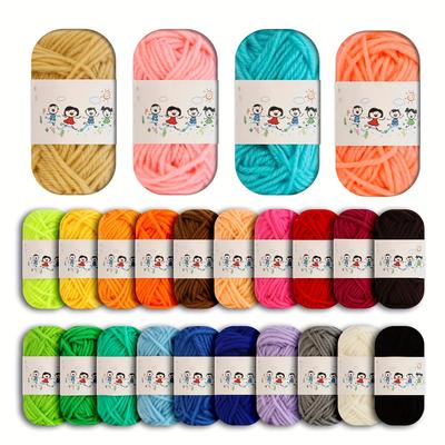 TEMU [24 Color Nylon Yarn Set] Yarn Colors, 100% Nylon, For Weaving, Crochet, Handicrafts Yarn Pack, Soft Yarn Pack For Hats, Dolls, Diy Projects And Christmas Gifts Image