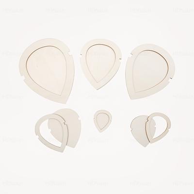 TEMU 12pcs Leaf Lace Cutting Dies Wooden Lace Leaf Cutting Templates Lace Feather Wall Hanging Tools Suitable For Homemade Crafts Making Image