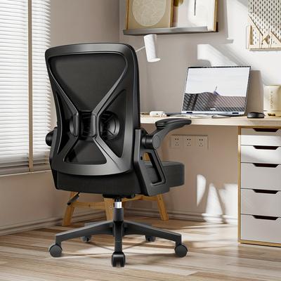 TEMU Office Chair, Ergonomic Office Chair With Armrests, Desk Chair With Breathable Mesh Upholstery, Lumbar Support, Chair, Tilt Function Up To 125°, Office Chair 150kg Image
