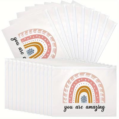 TEMU 50pcs Inspirational Gifts Eva Cosmetic Bag For Women Makeup Bag Toiletry Bag 20×15cm Image