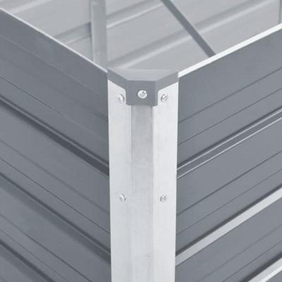 TEMU Garden Raised Bed Galvanized Steel 240x80x77 Cm Grey, Space, . Image