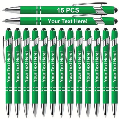 TEMU 15/25/35pcs Personalized Metal Ballpoint Pen Set - Everyday Work, Study, And Professional Writing, Ideal As Custom Gifts For Day And Graduation Ceremonies Image