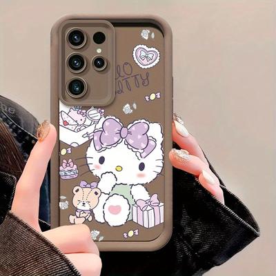 TEMU Bow Hello Kitty Pattern Protective Case For S25 S24 S23 S22 S21 Ultra S23 S21 S20fe S21 S22 S23 S24 S25 Plus/a33 5g A53 5g Transparent Anti-fall Full Cover Mobile Phone Shell Image