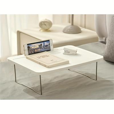 TEMU 1pc Versatile & Sofa Desk - Durable Pp Material, Foldable Design For Students And Laptop Use, Space-saving Setup, Portable Desk For Home Office Image
