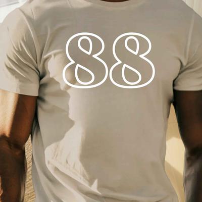 TEMU Number 88 Crinkle Plus Size Men's T-shirt Image