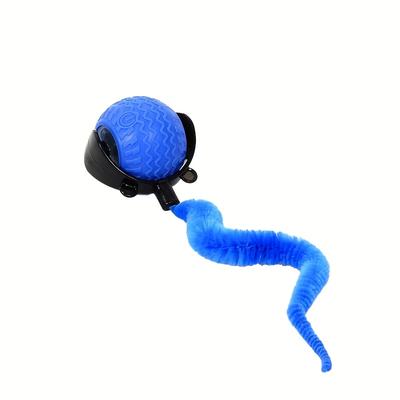 TEMU The And Blue Cat Toy Ball Features Upgraded Collision Detection And A Realistic Tail. Image