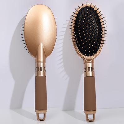 TEMU 1pc Golovejoe Styling Brush - Oval & Square Airbag Combs With Nylon Bristles For Smooth, - Abs Handle For Scalp Massage & Styling, Hair Styling Tools|sleek Brush|, Hair Brush Image