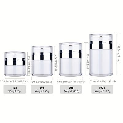 TEMU 1pc Silvery Side Dispenser Vacuum Press Cream Bottle Lotion Bottle Travel Portable Dispensing Bottle Image