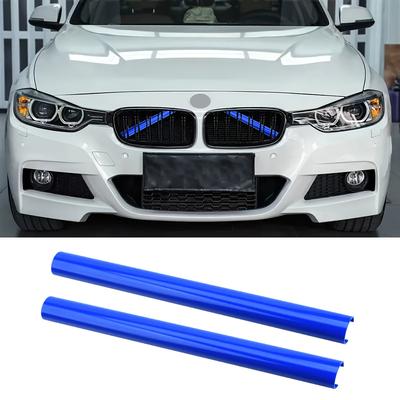 TEMU 2pcs Car Front Grille Trim Strips For F30 F31 F32 F33 F34 F36 F20 F21 F22 F23 G29 Car Sport Styling Decoration Accessories Image