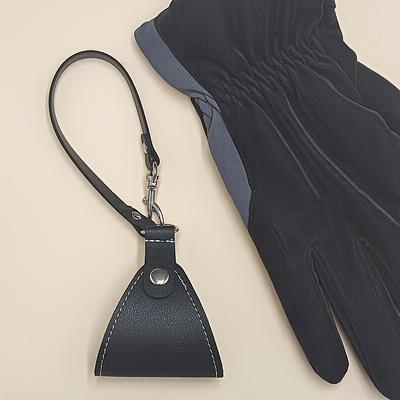 TEMU 1pc Premium Leather Scarf Holder Clip - Portable Hand Glove Organizer For Outdoor Labor Protection, Sweat Towel Storage Accessory With Waist Hanging Design Image
