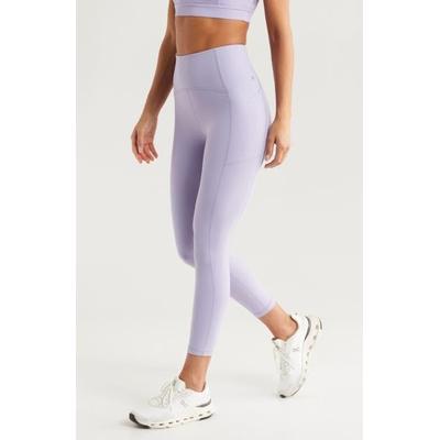 Studio Luxe High Waist Pocket 7/8 Leggings - Purple - Zella Pants
