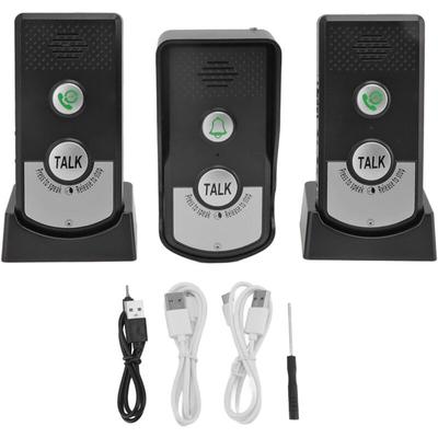 Gotrays - 3er-Pack Sprach-Gegensprechanlage, Türklingel, 1000 m USB-Aufladung, intelligente Image