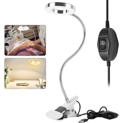 Schreibtischlampe, 48 LEDs, USB-Clip-Lampe, Arbeitsleuchten, Augenschutz, 8 W LED-Leselampe mit Image