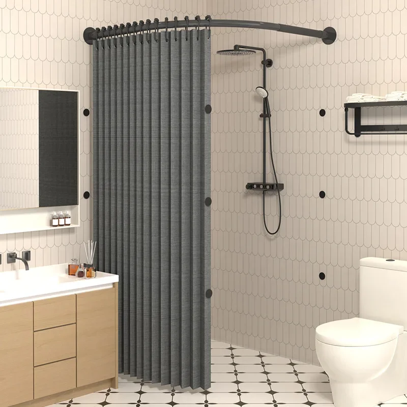 Toilette, porenfrei, magnetisch, zusammenklappbar, unsichtbar, Duschvorhang, wasserdicht, schimmelresistent, verdickter Duschtrennwand