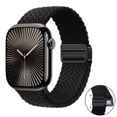 Nylonarmband für Apple Watch Band 45 mm 44 mm 46 mm 40 mm 42 mm 41 mm Armband für iWatch Serie Ultra Image