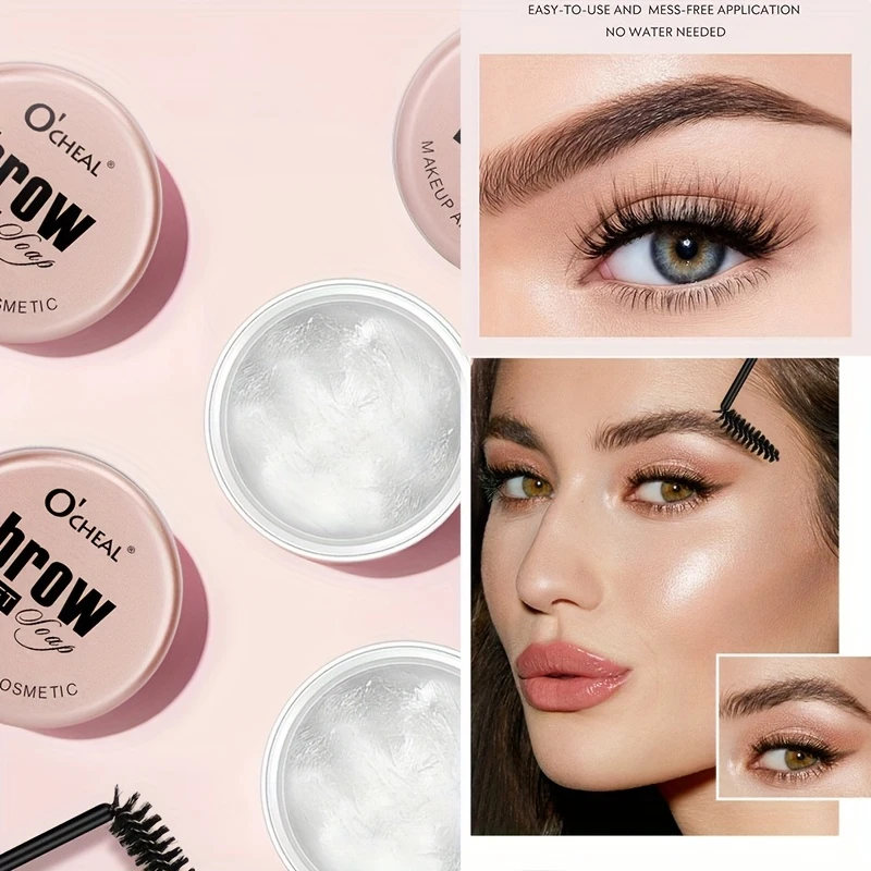 Wild Eyebrow Setting Gel, stark haltendes Augenbrauenwachs, wasserdichte, schweißfeste Augenbrauen-Styling-Seife, Augenbrauenpomade, klares, erfrischendes Wachs Image