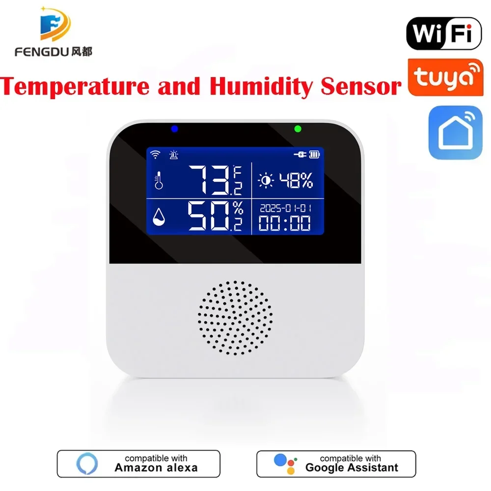 Tuya Wifi Smart Home Digitale Innen Hygrometer Thermometer Temperatur und Feuchtigkeit Monitor Sensor Mit LCD Display Image