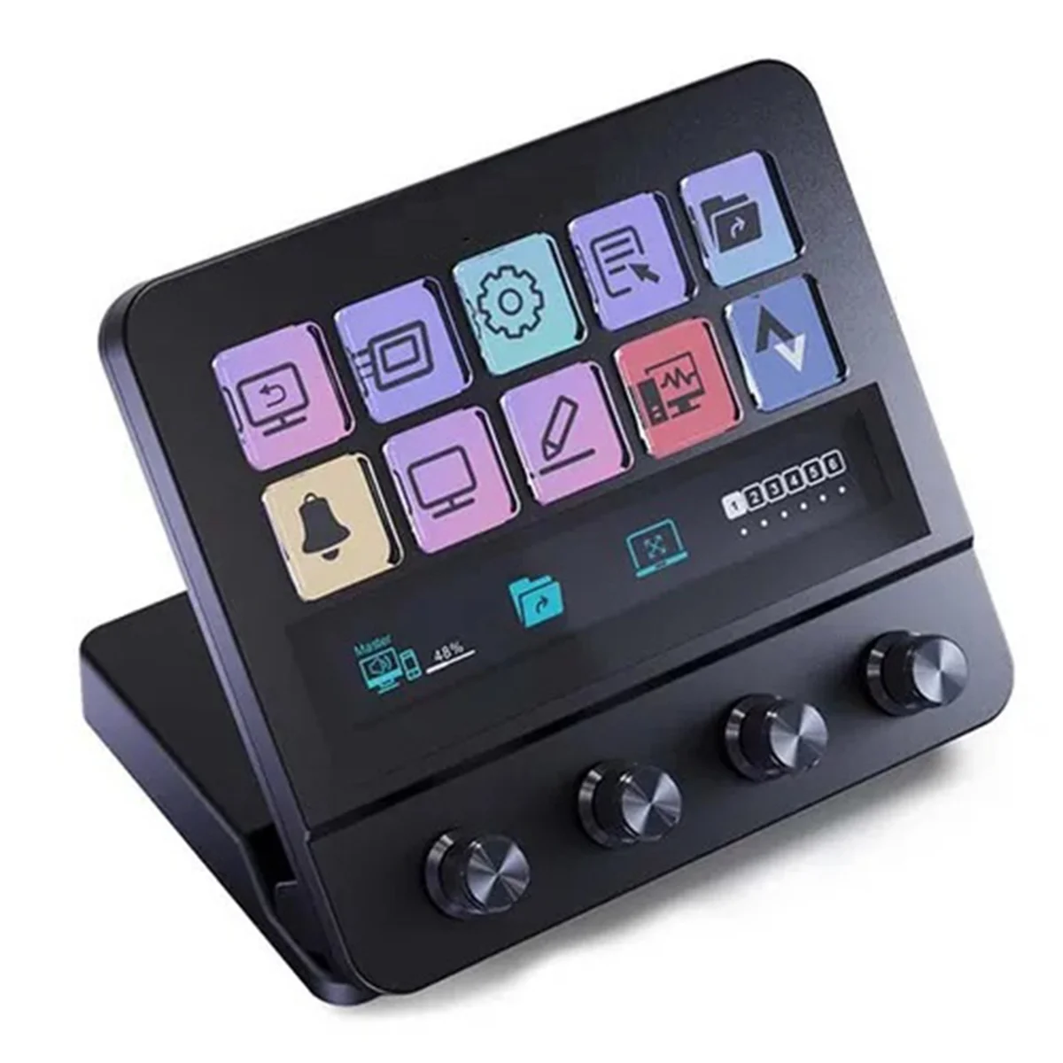 Mbox N4 Stream Deck Stand – Touch Strip 10 – Tasten-Tastatur in Schwarz – Y18A Image