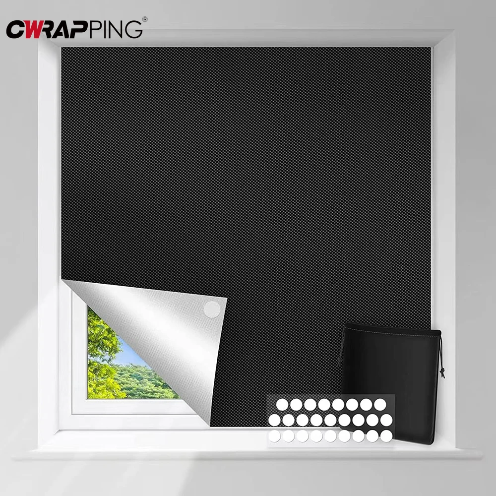 UV-blockierende Sichtschutz-Sonnenjalousien, schwarz geschnittene Autovorhänge, Sonnenschutz und Sichtschutz, Auto-Büro-Glasfenster-Zubehör Image