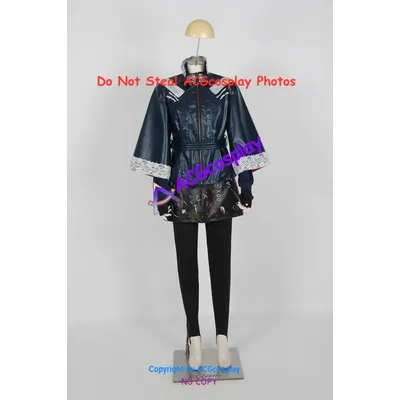 Evie Cosplay Kostüm Kunstleder Marineblau Version acgcosplay Kleidungsstück Image