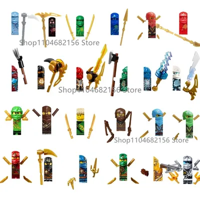 Anime Cartoon TV Ziegel Spielzeug Puppen Zane Geist Piraten Lloyd Garmadon Drachen Bausteine Image