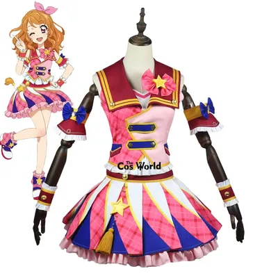 Aikatsu Ozora Akari Kleid Uniform Outfits Anime Anpassen Cosplay Kostüme Image