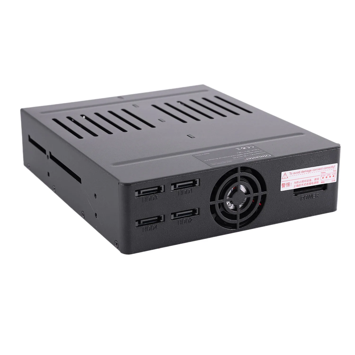 Neues Oimaster He-2006 4 Slots Sata Internes Rack 2,5 Zoll Festplattengehäuse Internes mobiles Rack mit LED-Anzeige Eingebauter Lüfter Image