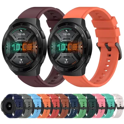22MM Sport Weiche Silikon Uhr Band Für Huawei Uhr GT2 46MM Smartwatch Stap Armband Fitness Correa Armband ersatz Image