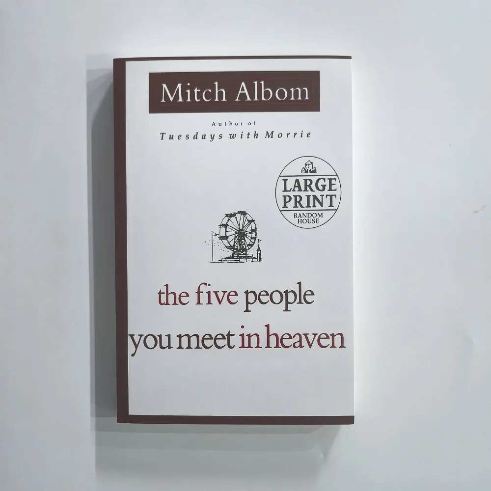 Die fünf Personen, die Sie im Himmel treffen, von Mitch Albom Englischer emotionaler Heilungsroman-Geschichtenbuch Image