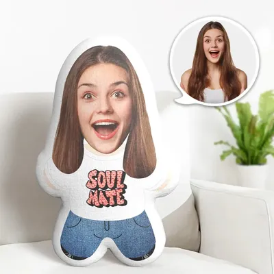 1 Stück DIY-Kissen, individuelles Gesichtskissen, Soulmate-Gesichtskissen, Valentinstagsgeschenk für Image