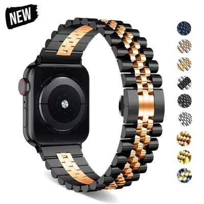 Luxus-Metallarmband für Damen für Apple Watch 10, 9, 8, 7, 6, 5, Se Ultra2/1 Edelstahlband für Image