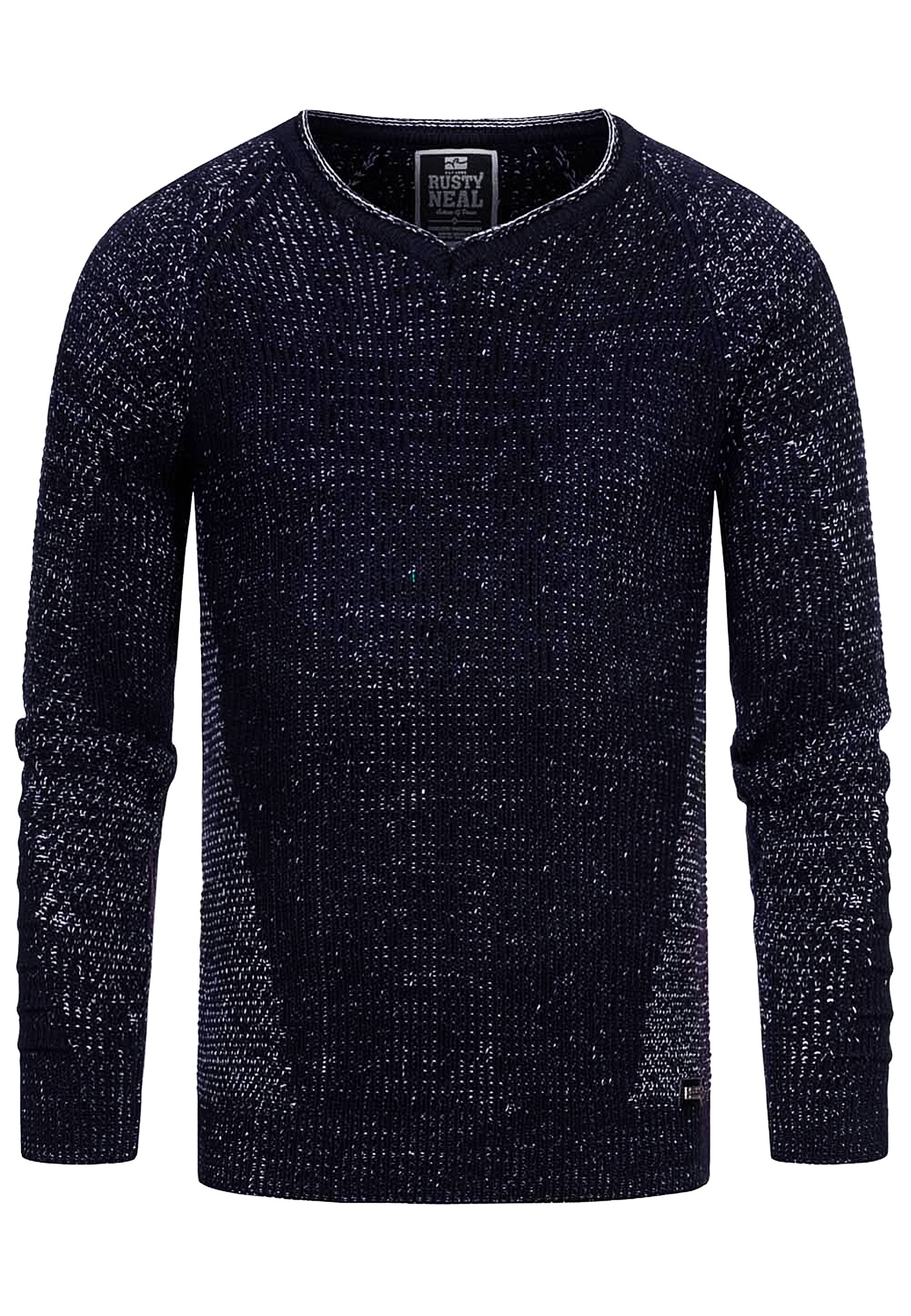 Grobstrick Slim Fit V-Neck-Pullover Image
