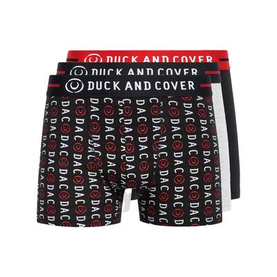 Duck and Cover - "Stamper" Boxershorts für Herren (3er-Pack) (Schwarz) Image