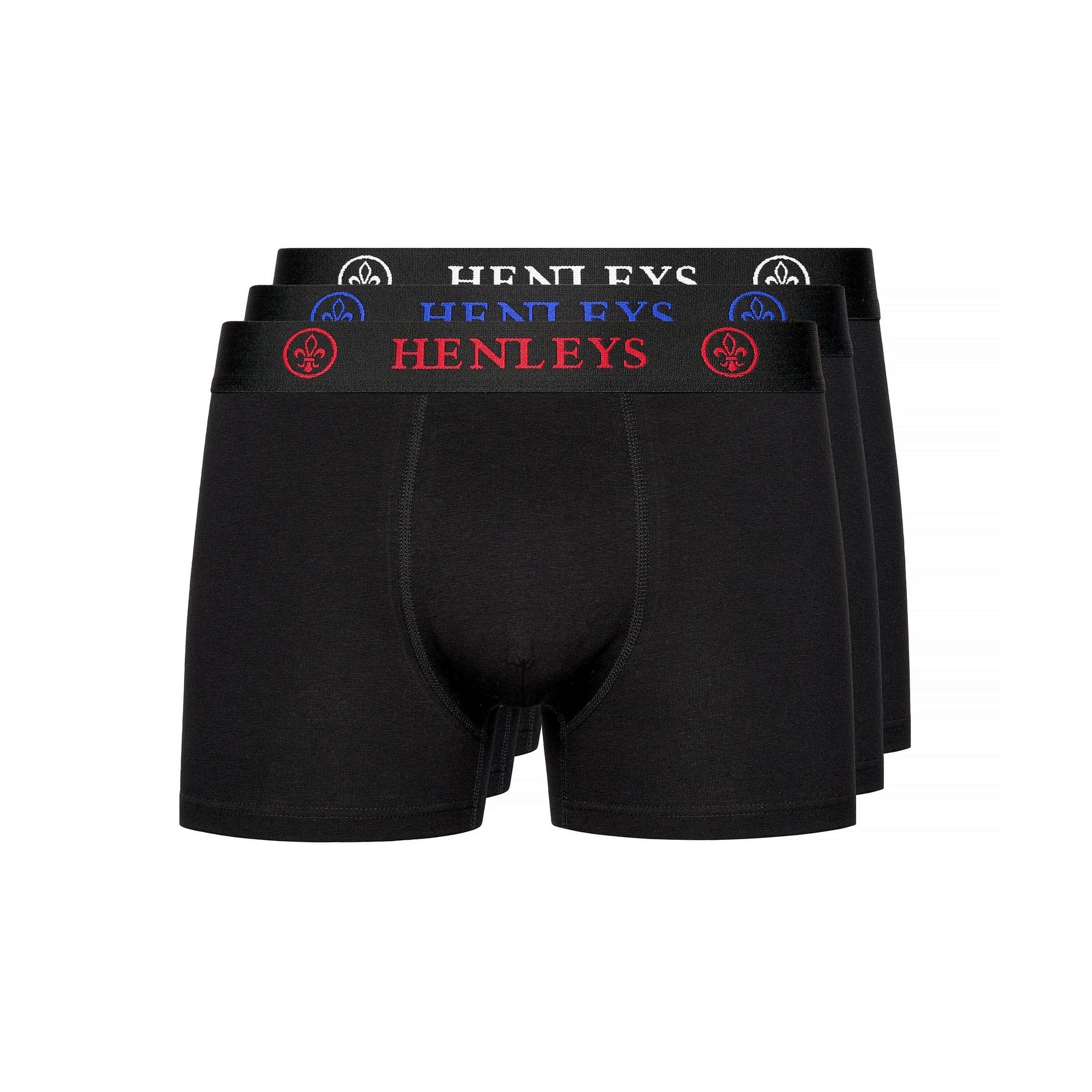 Henleys - "Trilock" Boxershorts für Herren(3er-Pack) (Schwarz) Image