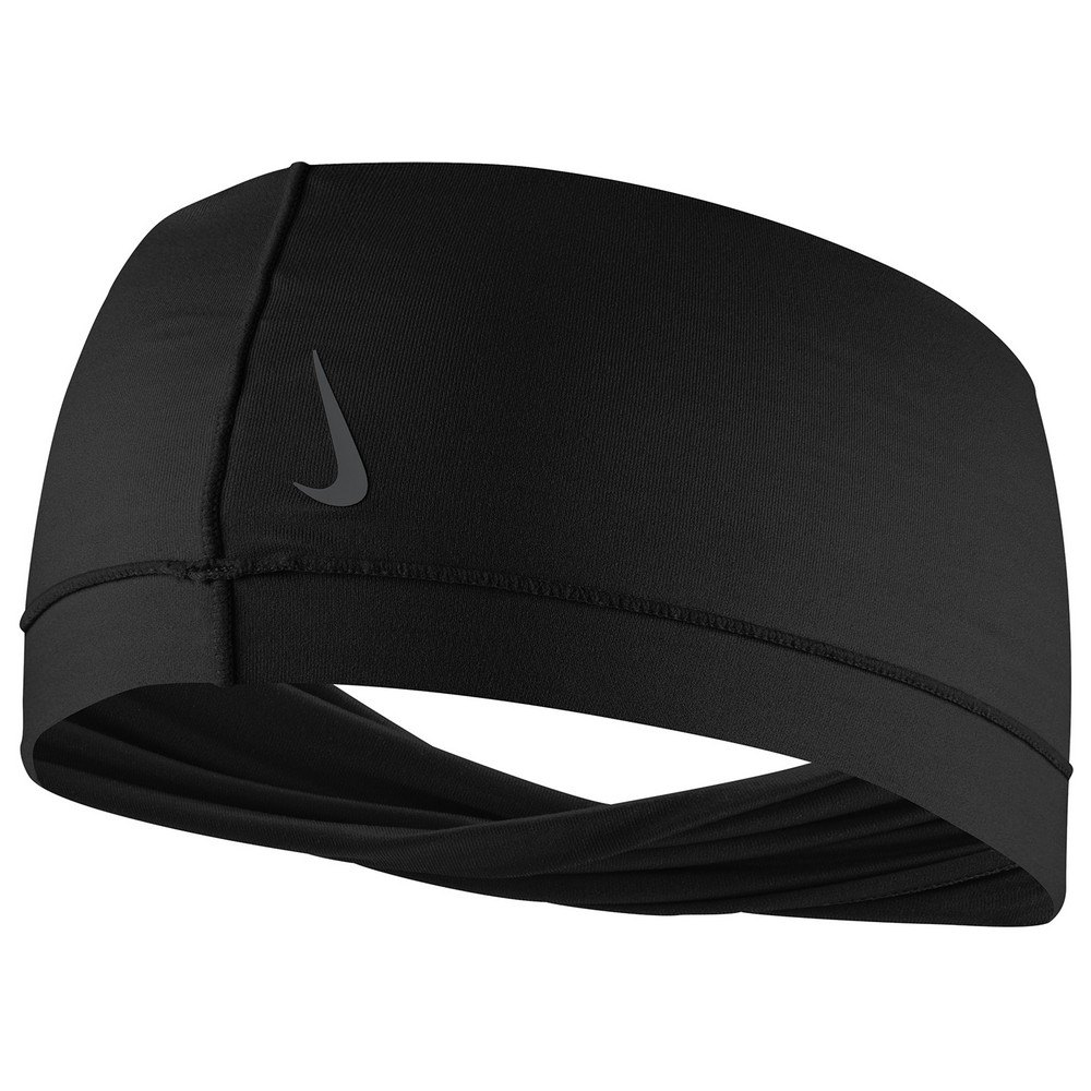 Nike Womens/Ladies Twisted Wide Band Yoga Stirnband (Schwarz/Anthrazit) Image
