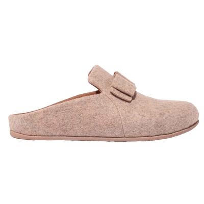 Fit Flop - Damen Hausschuhe "Chrissie II Haus E01", Schleife, Filz (Beige) Image