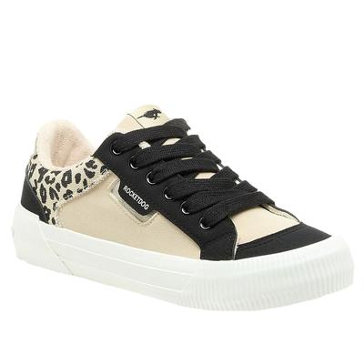 Rocket Dog - Damen Sneaker "Cheery", Blockfarben, Wildlederimitat (Schwarz/Natürlich) Image