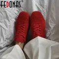 FEDONAS 2025 Ins qualité femmes daim baskets formation chaussures de Sport contraste chaussures décontractées grande taille chaussures plates baskets chaussures