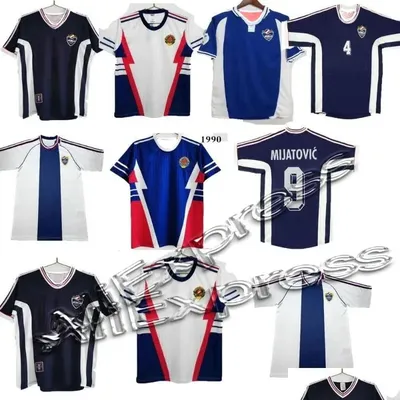 Motocycle Racing Clothing Yugoslavia Retro Stojkovic Soccer Jerseys Jokanovic Mijatovic Jugovic
