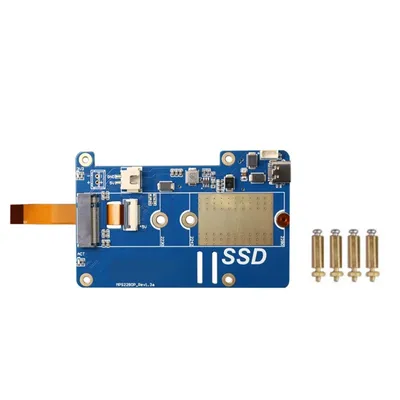 IDUD MPS2280P PCIE M.2 NVME SSD HAT+FPC Cable For Raspberry Pi 5 Support 2280 2230 2242 Gen 3