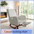 Creahappy-Chaise à Bascule avec Coussin, Fauteuil Inclinable avec 250-500 aux Jambes Extensibles, Fauteuil TV avec Poche, Salon